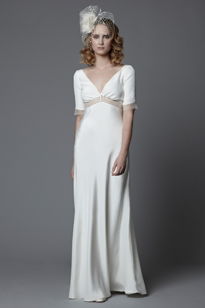 Lotty 1940 S Style Vintage Inspired Silk Wedding Dress With French Style Wedding Dress Lotty 1940s Vintage Gown